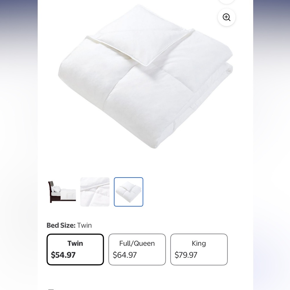 Mainstays Down Alternative Duvet, Twin
 (new)
